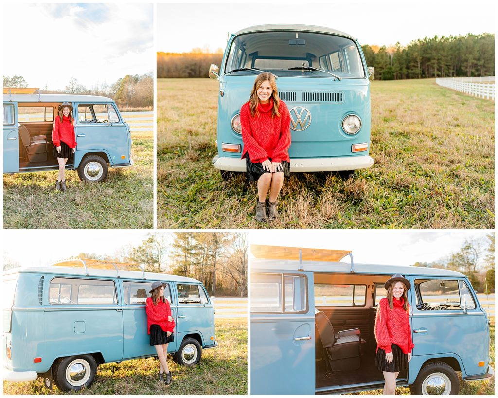 VW Bus, best friend session, senior portraits