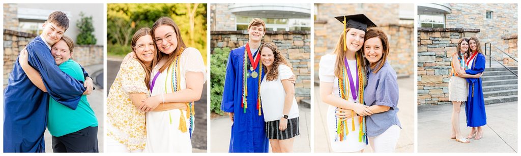 Senior Experience Photography, Cap and Gown sessions, mom and senior