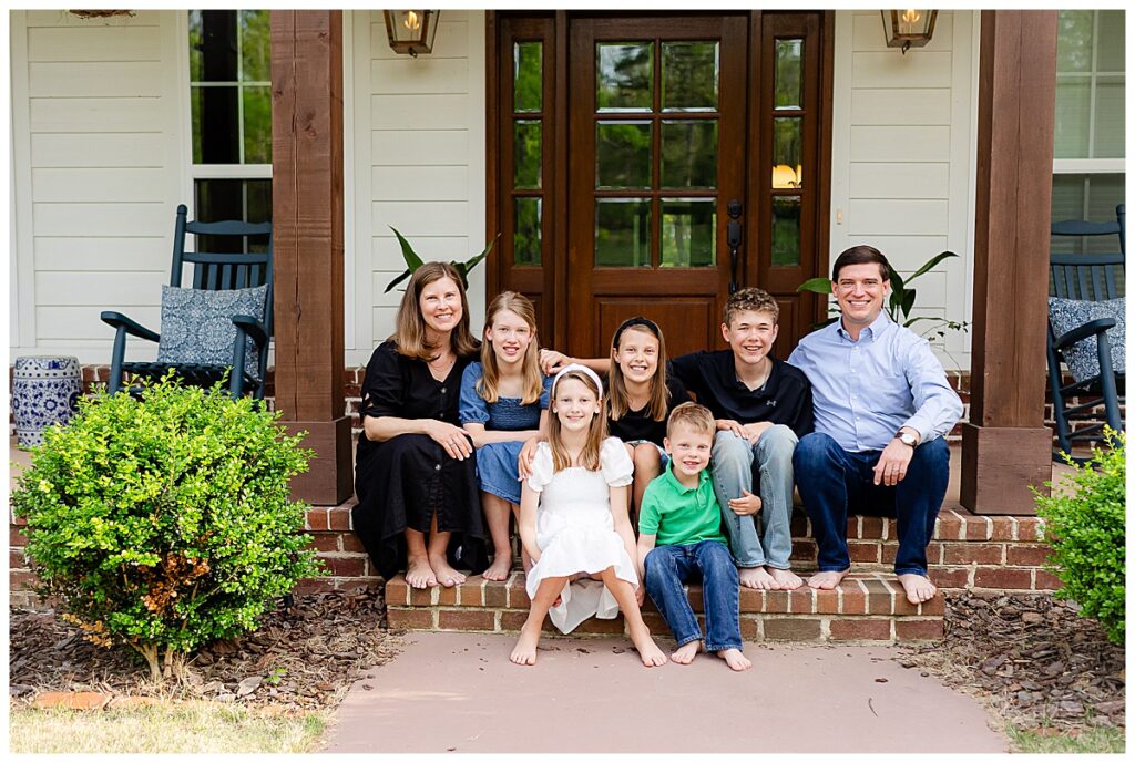 Front porch Birmingham family photography