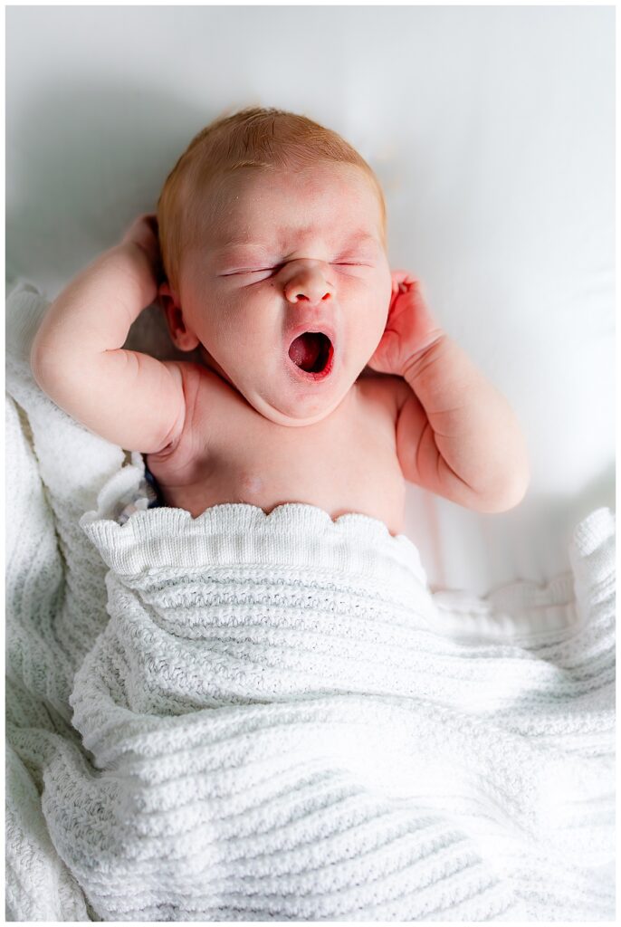 Baby led newborn posing 